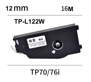Băng Nhãn Supvan 12mm TP-L122W | Chữ Đen Nền Trắng, Bền Đẹp