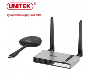 Bộ thu phát HDMI không dây 50m 4K@30Hz sóng 2.4GHz & 5GHz Unitek V182A – Giải pháp truyền tín hiệu hình ảnh không dây chất lượng cao