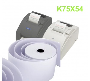 Giấy in hoá đơn  1 liên k75mm phi 54mm cho máy in kim epson TM-220A/220B