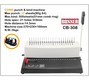 Máy Đóng Sách Lò Xo Nhựa  Bosser CB-308